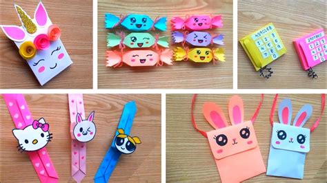 6 Cute DIY Paper Craft Ideas Handmade | Back To School Craft | Paper ...