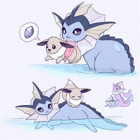 Eevee Vaporeon GIF – Eevee Vaporeon Pokemon – discover and share GIFs