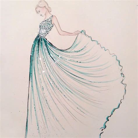 Beautiful Drawing Of Dress Design