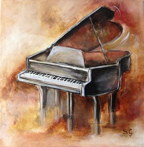 Piano Painting Music Painting Piano on Canvas Music Wall Art - Etsy