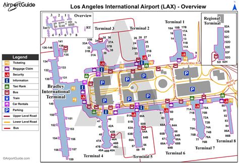 LA airport map - LA international airport map (California - USA)