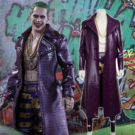 Men's Fancy Dress Jared Leto Joker Costume Suicide Squad Halloween ...