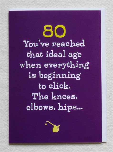 Funny 80th Birthday Card Funny/rude Old Age Card - Etsy Canada