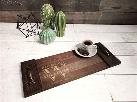 Personalized Rustic serving Tray, Custom serving tray, wedding gifts ...