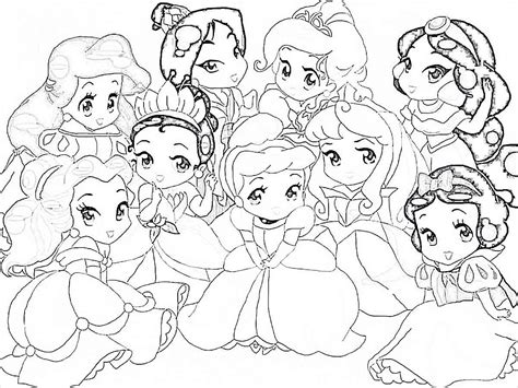 Disney Princesses Coloring Page