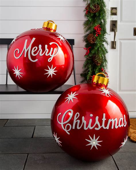 Oversized Outdoor Christmas Ornaments