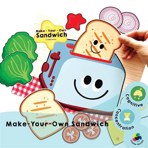 Make-your-own Sandwich Printable Kids Activity to Train the Brain to ...