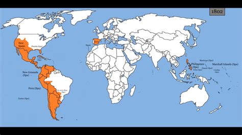 Map of Spanish Empire (1492-1977) - YouTube