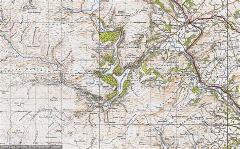 Historic Ordnance Survey Map of Elan Valley, 1947