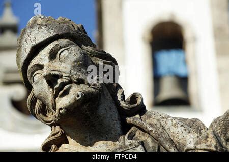 The statue of prophet Ezekiel by Aleijadinho at the Basilica do Bom ...