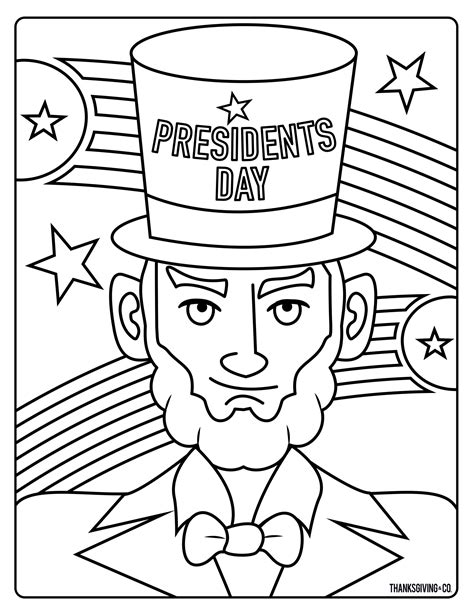 8 free printable Presidents Day coloring pages