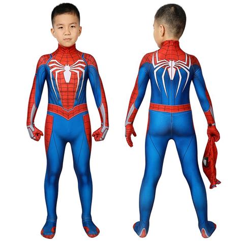 Kids Spiderman Jumpsuit Marvel Spider Man PS4 Cosplay Costume ...