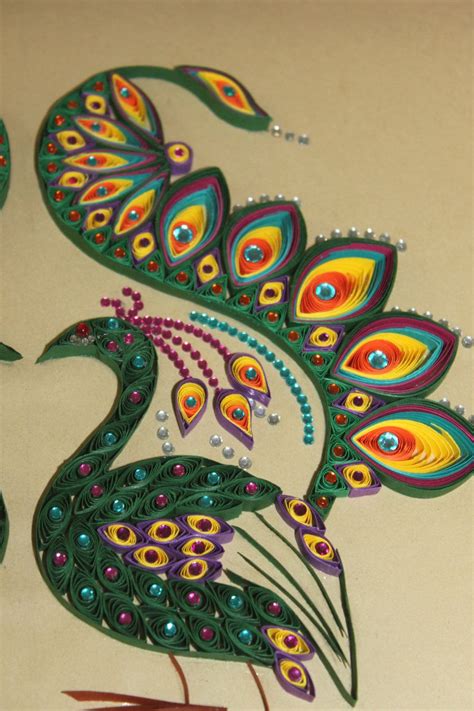 Quilled Dancing Peacocks. $110.00, via Etsy. | Quilling animals ...