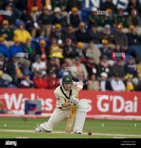 Michael Clarke batting during the England V Australia Ashes Test series ...