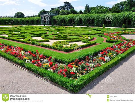 Privy Garden Of Schonbrunn Palace, Vienna, Austria Stock Photo - Image ...