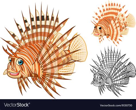 Lionfish Royalty Free Vector Image - VectorStock