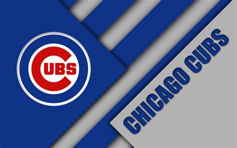 Download Logo Baseball MLB Chicago Cubs Sports 4k Ultra HD Wallpaper