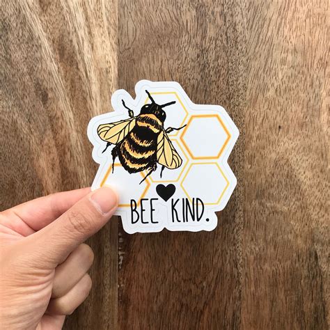 Be Kind Sticker, Bee Kind Sticker, Bee Kind Decal, Laptop Sticker ...