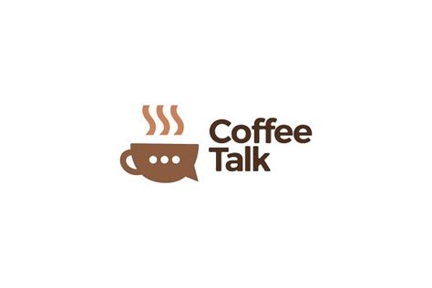 Coffee Chat Logo | Creative Illustrator Templates ~ Creative Market