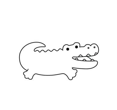 Cute Alligator Drawing