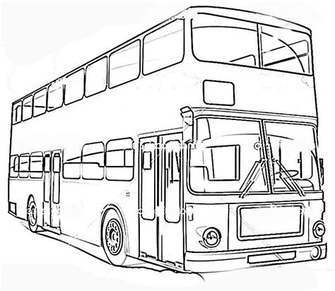 Double Decker Bus Coloring Page