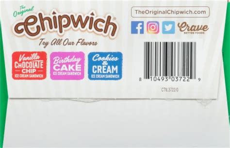 Chipwich® Girl Scouts Thin Mints Ice Cream Cookie Sandwich, 3 ct / 4.25 ...