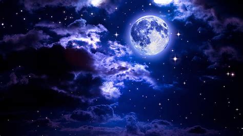 Blue Moon, nature, moon, sky, blue, HD wallpaper | Peakpx