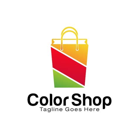 Premium Vector | Colorful shop logo design template