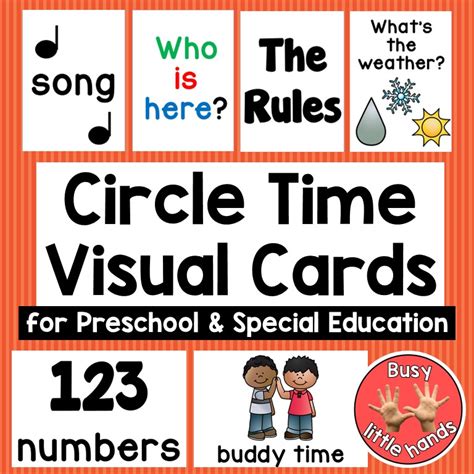 Circle Time Visual Schedule Cards for Preschool & Special Education ...