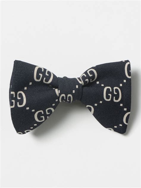 GUCCI: jacquard wool blend bow tie - Blue | Gucci bow tie 5322654K515 ...