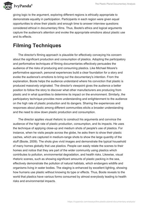 The Plastic Planet Documentary Analysis - 1199 Words | Essay Example