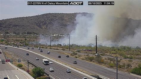 Firefighters battling brush fire near I-17 and Daisy Mountain Drive