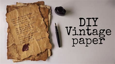 DIY Vintage Paper I Wax seal I Easy Tutorial using coffee I Luna Joy ...