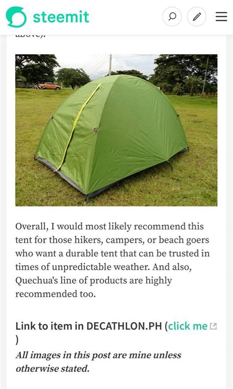 Quechua Arpenaz 2 Tent, Sports Equipment, Hiking & Camping on Carousell