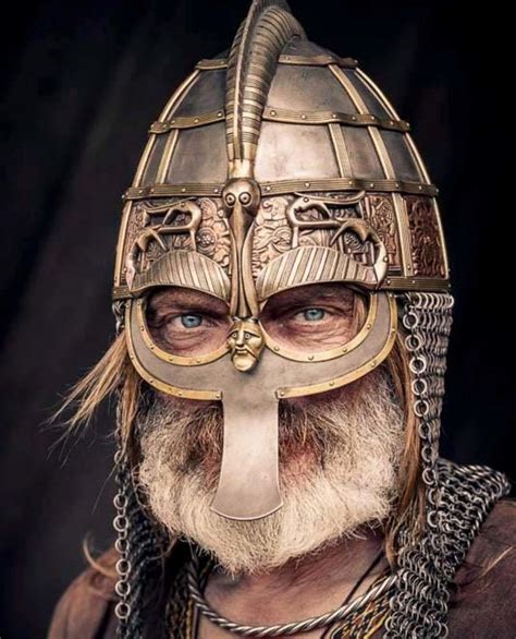 Viking/Vendel helmets didn’t have horns. They did, however, have “beard ...