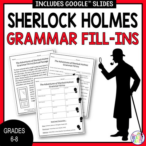 Sherlock Holmes Grammar Activity - Halloween Alternative - Sub ...