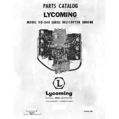 Lycoming Parts Catalog VO-540 Series Helicopter | eAircraftManuals.com