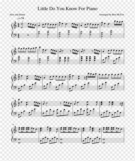 Little Do You Know Piano Sheet Music Alex & Sierra, piano, angle ...