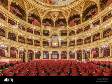 Interior of Hungarian State Opera House, Budapest, Hungary Stock Photo ...