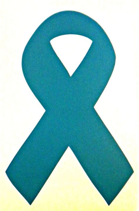 Ovarian Cancer Awareness Teal Ribbon Vinyl by ReenieJaeCreations