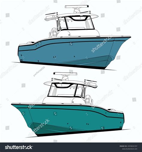 6 Center Console Boat Line Art Royalty-Free Photos and Stock Images ...