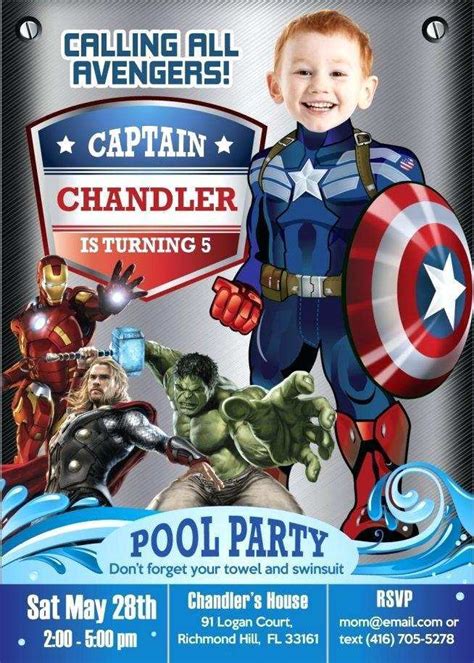 Avengers Party Invitation Template - Cards Design Templates