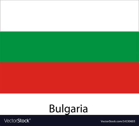 Bulgaria flag official colors and proportion Vector Image