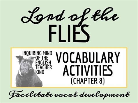 Lord of the Flies Chapter 8 Vocabulary Development Games and Activities ...