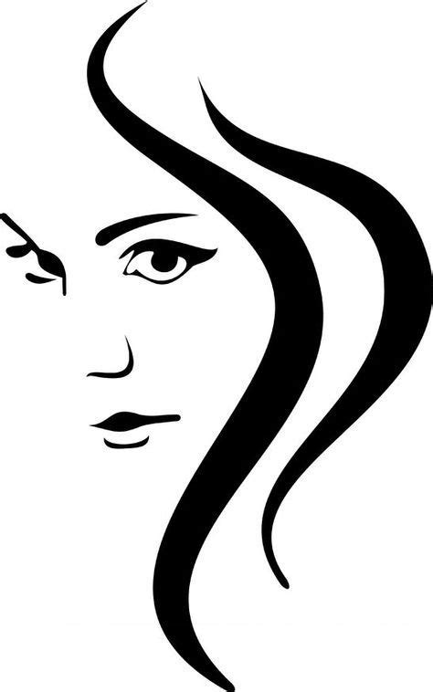 Face and hair vector | Silhouette art, Drawings, Stencil art