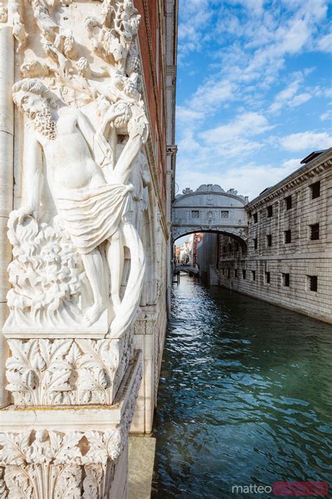 - Bridge of Sighs and sculpture, Venice, Italy | Royalty Free Image