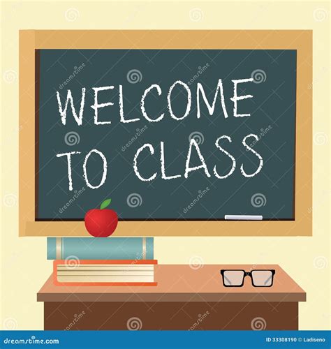 Welcome to class stock vector. Illustration of literature - 33308190