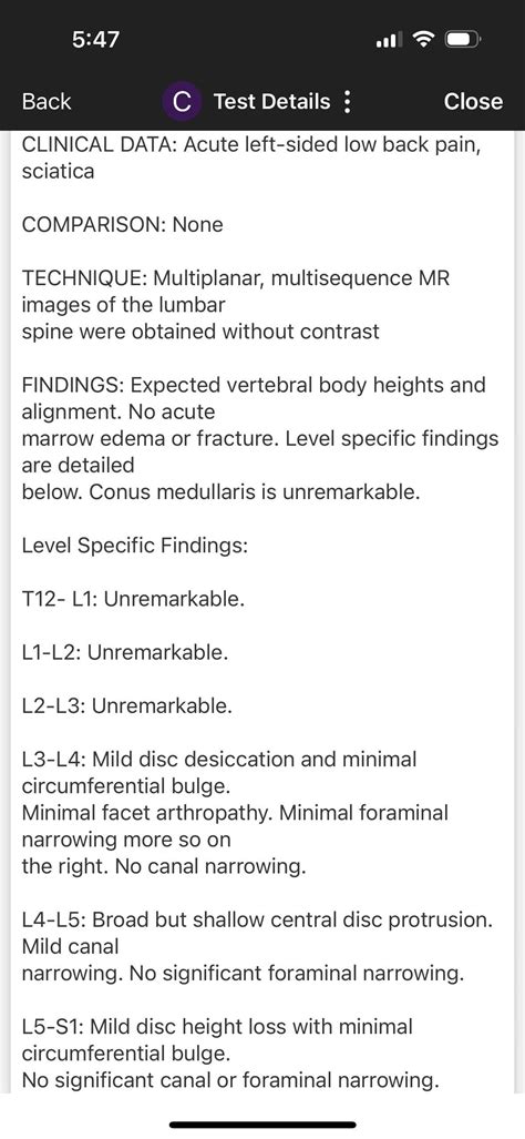 This Sub is awesome: my MRI : r/Sciatica