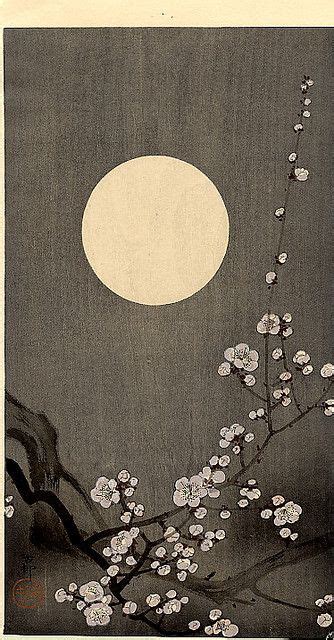 Branch and moon | Japanese art, Japanese painting, Asian art