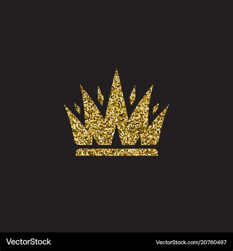 Queen crown royal gold headdress king golden Vector Image